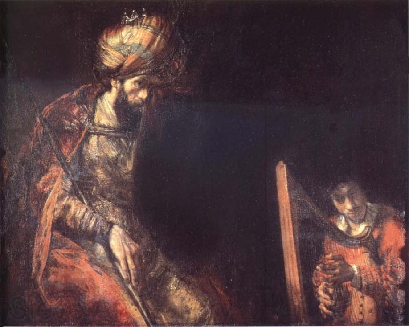 Rembrandt van rijn David Playing the Harp before Saul Germany oil painting art